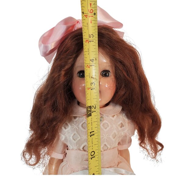 Vintage 1950's Ideal Toni Doll P-91 15" Brunette Hard Plastic. Sleep Eyes. Stand - Picture 10 of 10